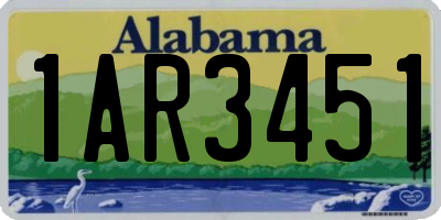 AL license plate 1AR3451