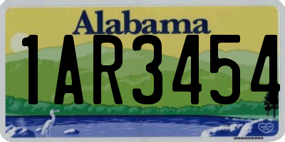 AL license plate 1AR3454
