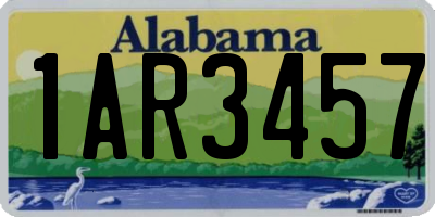 AL license plate 1AR3457