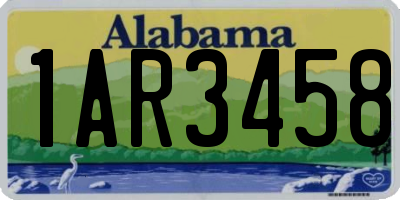 AL license plate 1AR3458