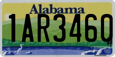 AL license plate 1AR3460