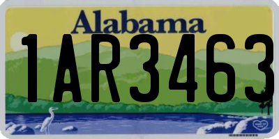 AL license plate 1AR3463