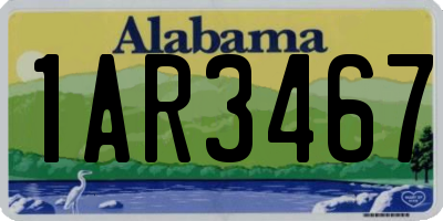 AL license plate 1AR3467