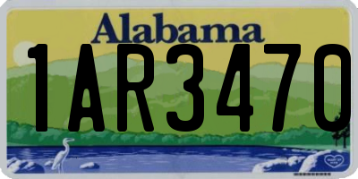AL license plate 1AR3470