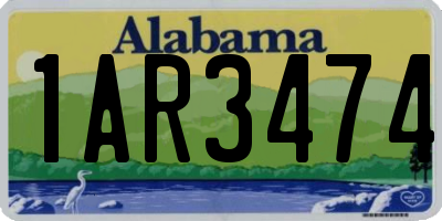 AL license plate 1AR3474