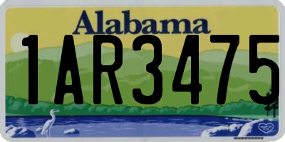 AL license plate 1AR3475