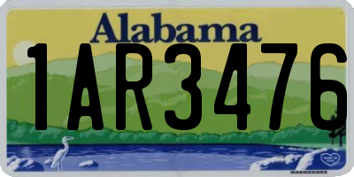 AL license plate 1AR3476