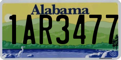 AL license plate 1AR3477