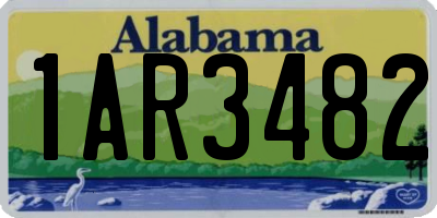 AL license plate 1AR3482