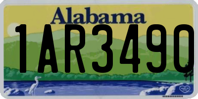 AL license plate 1AR3490