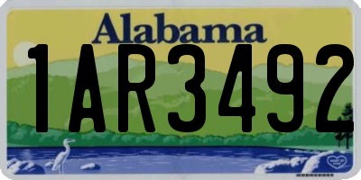 AL license plate 1AR3492