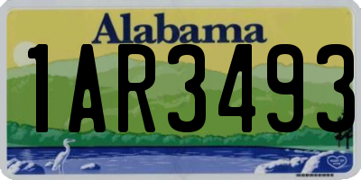 AL license plate 1AR3493