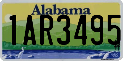 AL license plate 1AR3495