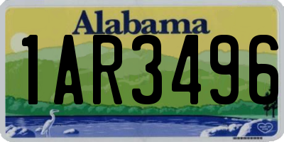 AL license plate 1AR3496