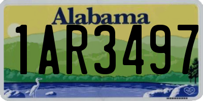 AL license plate 1AR3497