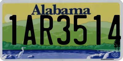 AL license plate 1AR3514