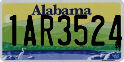 AL license plate 1AR3524