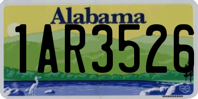 AL license plate 1AR3526