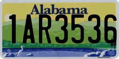 AL license plate 1AR3536