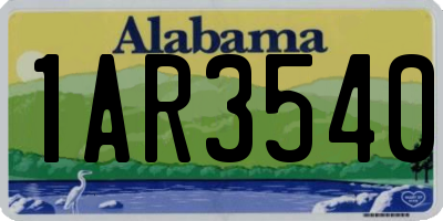 AL license plate 1AR3540