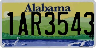 AL license plate 1AR3543