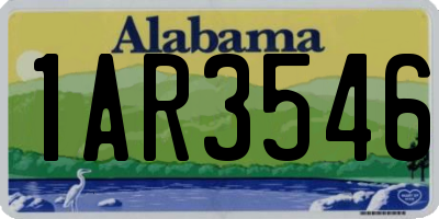 AL license plate 1AR3546
