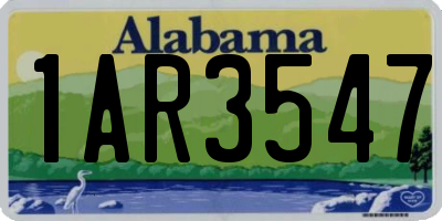 AL license plate 1AR3547