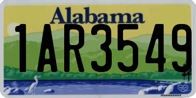 AL license plate 1AR3549