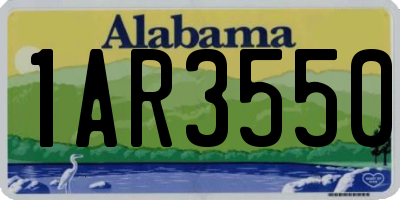 AL license plate 1AR3550