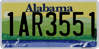 AL license plate 1AR3551