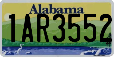 AL license plate 1AR3552
