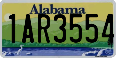 AL license plate 1AR3554