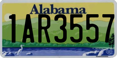 AL license plate 1AR3557