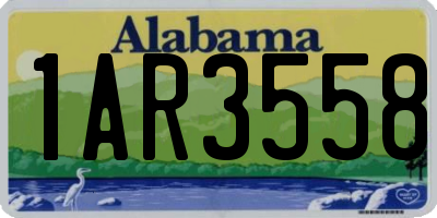 AL license plate 1AR3558