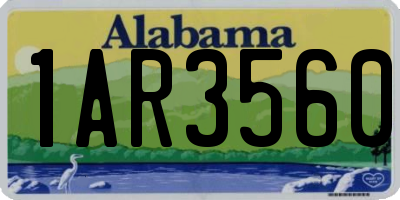 AL license plate 1AR3560