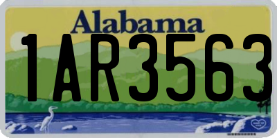 AL license plate 1AR3563