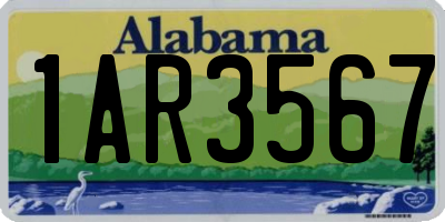 AL license plate 1AR3567
