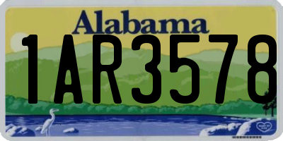 AL license plate 1AR3578
