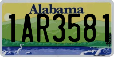 AL license plate 1AR3581