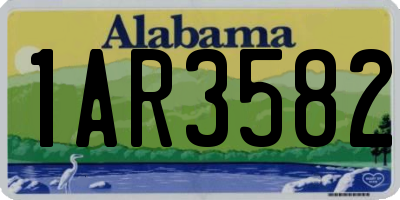 AL license plate 1AR3582