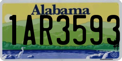 AL license plate 1AR3593