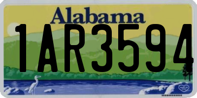AL license plate 1AR3594