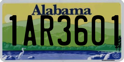 AL license plate 1AR3601