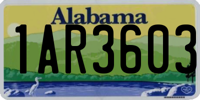 AL license plate 1AR3603