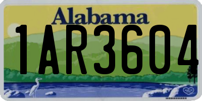 AL license plate 1AR3604