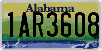 AL license plate 1AR3608