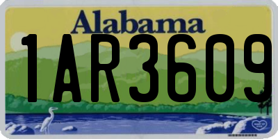 AL license plate 1AR3609