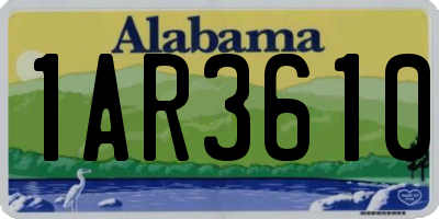 AL license plate 1AR3610