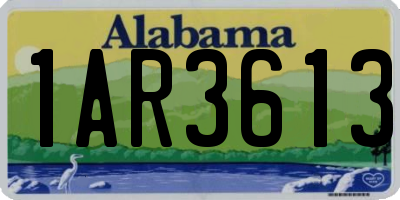 AL license plate 1AR3613