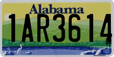AL license plate 1AR3614